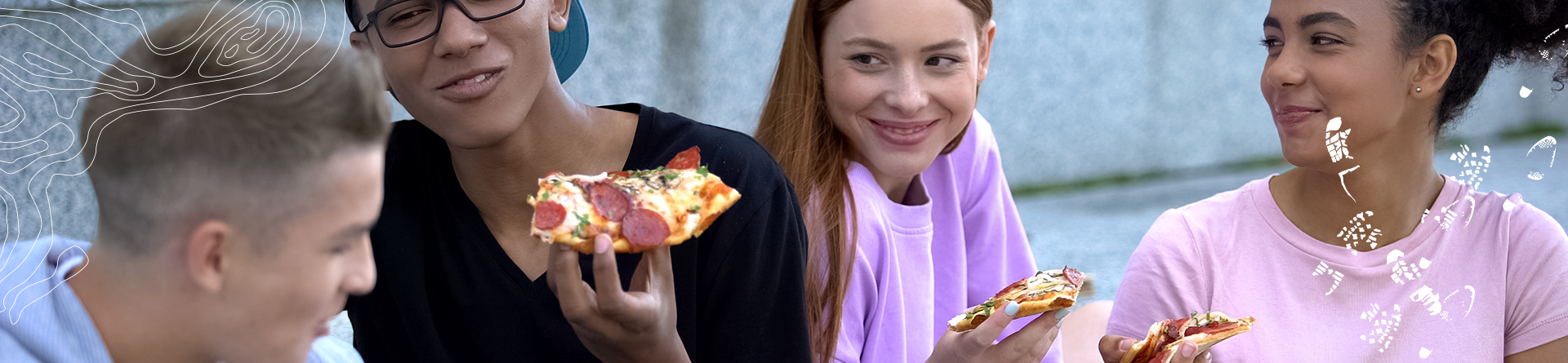 unge der spiser pizzA